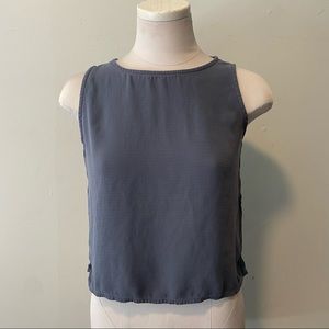 EILEEN FISHER petite SM Dark Periwinkle sleeveless top